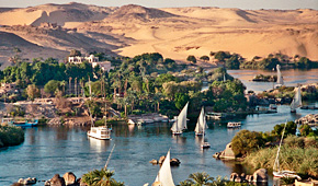 Der schöne Nil bei Assuam.